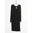 GAP Długa sukienka black ZIR0051AB