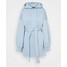 Missguided HOOD MINI DRESS TIEBELT Sukienka letnia slate blue M0Q21C1VP