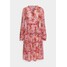Replay DRESS Sukienka letnia pink/red/forest green RE321C03Z