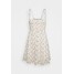 Abercrombie & Fitch SMOCKED BABYDOLL SHORT DRESS Sukienka letnia white A0F21C08M