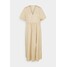 Marc O'Polo DENIM DRESS SHORT SLEEVE V NECK Sukienka letnia light cream beige OP521C04C