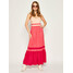 My Twin Sukienka letnia 201MT2060 Różowy Regular Fit