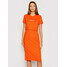 Calvin Klein Sukienka codzienna Logo K20K202805 Pomarańczowy Regular Fit