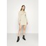 Missguided FLORAL BUTTON THROUGH SWING DRESS Sukienka letnia cream M0Q21C1X7