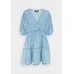 Missguided Petite CHAMBRAY BALLOON DRESS Sukienka jeansowa blue M0V21C0J3