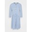 TOM TAILOR DENIM WITH BUTTON DOWN PLACKET Sukienka koszulowa mid blue/white TO721C0BR
