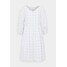 Marc O'Polo DENIM WIDE SLEEVES DRESS WITH CHECK Sukienka letnia scandinavian white OP521C04N