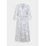 Selected Femme SLFROSELLA FLORENTA 3/4 MIDI DRESS Sukienka letnia snow white SE521C100