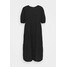 New Look Curves TEXTURE PUFF TIER Sukienka letnia black N3221C0BM