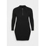 Missguided Plus ZIP FRONT COLLAR MINI DRESS Sukienka letnia black M0U21C0DC