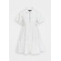Missguided Petite ZIP FRONT TIERED COLLAR DRESS Sukienka letnia white M0V21C0J4