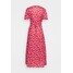 Missguided Tall HALF BUTTON TEA DRESS Długa sukienka red MIG21C0DG