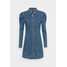 Missguided ZIP PUFF SLEEVE DENIM DRESS Sukienka jeansowa blue M0Q21C1T6