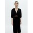 Uterqüe Długa sukienka black UT421C050