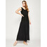 Trussardi Sukienka wieczorowa Crepe/Lace 56D00331 Czarny Regular Fit
