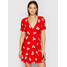 Banana Moon Sukienka plażowa Vity Sunnysided JSG19 Czerwony Regular Fit