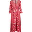 iBlues Sukienka letnia Guelfi 72213192 Czerwony Regular Fit