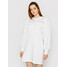 KARL LAGERFELD Sukienka codzienna Fabric Mix Sweat 211W1360 Biały Regular Fit