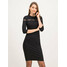 TwinSet Sukienka koktajlowa 192TP2093 Czarny Slim Fit