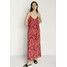 Massimo Dutti MIT BLUMENPRINT Długa sukienka red M3I21C0DU