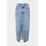 Gina Tricot LONG SKIRT Spódnica jeansowa blue GID21B02S