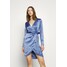 NU-IN WRAP BALLOON SLEEVE MINI DRESS Sukienka koktajlowa blue NUF21C010