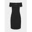 Calvin Klein Jeans SHINE LOGO BARDOT NECKLINE DRESS Sukienka z dżerseju black C1821C06W