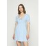 NA-KD PAMELA REIF X ZALANDO RUCHED DETAIL MINI DRESS Sukienka z dżerseju dusty blue NAA21C0LE