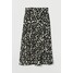 H&M Rozszerzana spódnica 0867044001 Jasnobeżowy/Czarny wzór