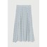 H&M Rozszerzana spódnica 0867044001 Biały/Niebieskie kropki