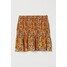 H&M Spódnica 0954931007 Pomarańczowy/Fioletowe kwiaty