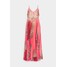 TWINSET ABITO LUNGO SPALLINA PAISLEY Sukienka letnia rosa neon TW321C064