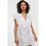 H&M Bawełniana sukienka plażowa 0919660002 Biały