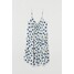 H&M Delikatna sukienka 0875239005 Biały/Niebieski wzór