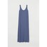 H&M Dżersejowa sukienka z bawełną 0879796003 Gołębi błękit