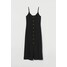 H&M Sukienka z dekoltem w serek 0753802006 Czarny