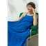 H&M Kreszowana sukienka z bawełny 0972733005 Jaskrawoniebieski