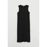 H&M Dżersejowa sukienka z bawełny 0854885004 Czarny