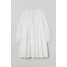 H&M Sukienka plażowa z popeliny 0920925003 Biały