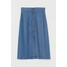 H&M Spódnica z lyocellu 0924942001 Niebieski denim