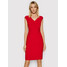 Lauren Ralph Lauren Sukienka codzienna 250793037014 Czerwony Slim Fit