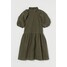 H&M Sukienka z żakardowej tkaniny 0879646004 Brązowy
