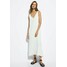 Massimo Dutti Długa sukienka white M3I21C0EX