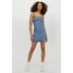 H&M Dopasowana sukienka dżinsowa 0966556001 Niebieski denim