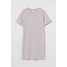 H&M Bawełniana sukienka T-shirtowa - 0841434026 Jasnofioletowy