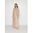 Maya Deluxe DELICATE SEQUIN DRESS WITH DETACHABLE CAPE Suknia balowa taupe blush M2Z21C076