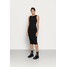 Calvin Klein Jeans RIB ZIP DRESS Sukienka z dżerseju black C1821C088