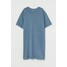 H&M Dżersejowa sukienka T-shirtowa 0921298009 Niebieski