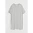 H&M Dżersejowa sukienka T-shirtowa 0921298009 Jasnoszary