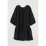 H&M Sukienka z baloniastym rękawem 0915453001 Czarny